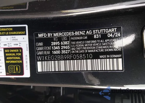 2024 Mercedes-Benz Eqe 350+ z USA, uszkodzony, nr VIN W1KEG2BB9RF058510